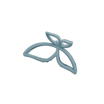 Plastic Claw Hair Clips, Butterfly, Light Cyan, 106x47x40mm