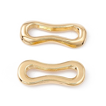 Ion Plating(IP) 304 Stainless Steel Linking Rings, Polished, Infinity Ring, Real 24K Gold Plated, 6x15x2mm, Inner Diameter: 11x2mm