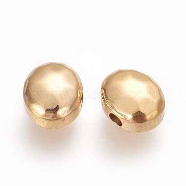 Golden Oval Stainless Steel Beads