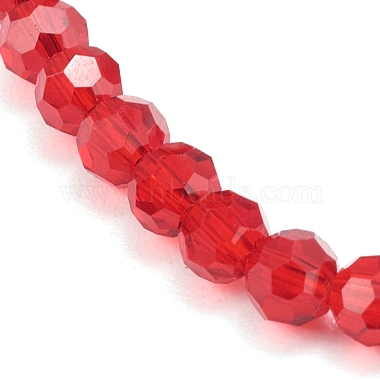Bracelets extensibles en perles de verre rondes à facettes(BJEW-JB05986-04)-3