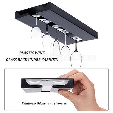support à verres à vin en plastique sous l'armoire(AJEW-WH0323-14)-3