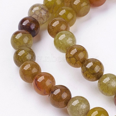 Natural Crackle Agate Stone Bead Strands(X-G-R193-16-6mm)-3