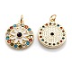 Real 18K Gold Plated Brass Micro Pave Cubic Zirconia Pendants(ZIRC-M114-51G-01)-2