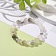 Natural Green Lodolite Quartz/Garden Quartz Round Beaded Stretch Bracelet(BJEW-JB08919-02)-2