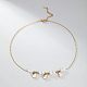 Ожерелье-нагрудник в форме сердца из нержавеющей стали с цепочками из бисера из искусственного жемчуга для женщин(TT5673)-1
