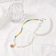 Emaille-Anhänger-Halskette mit Zitronenscheibe für Mädchen und Frauen(X1-NJEW-TA00013)-3