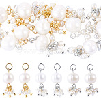 12Pcs 3 Colors Potato Natural Cultured Freshwater Pearl Pendants, Beads Tassel Charms with 304 Stainless Steel Jump Rings, White, Mixed Color, 20.5x11mm, Hole: 3.3mm, 4pcs/color(PALLOY-TA00387)