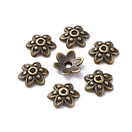 Tibetan Antique Bronze Metal Caps, Lead Free & Cadmium Free, 9x3mm, Hole: 1mm(MLF0626Y)