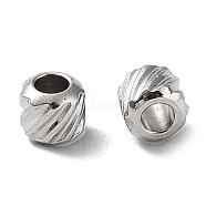 303 Stainless Steel Beads, Rondelle, Stainless Steel Color, 3x2.8mm, Hole: 1.2mm(STAS-Q302-03I-P)