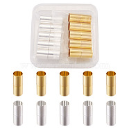 Brass Magnetic Clasps, Column, Golden & Silver, 20mm, Hole: 10mm(KK-YS0001-02)