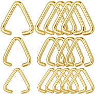 Iron Triangle Rings, Buckle Clasps, Fit For Top Drilled Beads, Webbing, Strapping Bags, Golden, 10~13x11.5~14x1.2~1.6mm, 100pcs/style(IFIN-SP0001-12C)