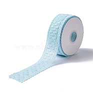 10 Yards Polyester Lace Trim Ribbon, for DIY Jewelry Making, Light Sky Blue, 1-1/2 inch(38.5~39.5mm)(OCOR-C004-06G)