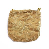 Silk Pouches, Drawstring Bag, Peru, 10.5~11.5x11~11.5cm(ABAG-WH0006-07)
