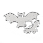 Halloween Bat Carbon Steel Cutting Dies Stencils, for DIY Scrapbooking/Photo Album, Decorative Embossing DIY Paper Card, Matte Platinum Color, 37x60x0.8mm(DIY-R079-038)