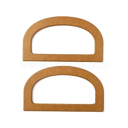 Wooden D-Shaped Bag Handles, Purse Replacement Part, Goldenrod, 9.3x16.5x0.85cm, Inner Diameter: 6x13.2cm(FIND-WH0005-23B)