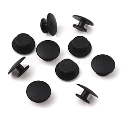 Nylon Buttons, Garment Accessories, Black, 12x6mm(KY-E014-01)