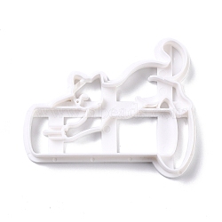 Plastic Mold, Cookie Cutters, Cookies Moulds, DIY Biscuit Baking Tool, Cat, White, 76x91x11mm(DIY-O020-01)