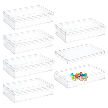 Rectangle Transparent Acrylic Storage Boxes, Gift Case, Clear, 7x11x2.5cm