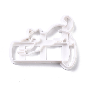 Plastic Mold, Cookie Cutters, Cookies Moulds, DIY Biscuit Baking Tool, Cat, White, 76x91x11mm