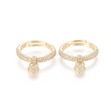 Clear Brass+Cubic Zirconia Finger Rings