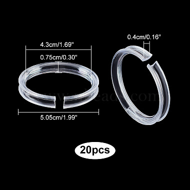 Elite 20Pcs Small Transparent Shelf Bangle Organizer Bracelet Displays Stand Jewelry Holder(BDIS-PH0001-04)-4