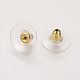 Brass Bullet Clutch Bullet Clutch Earring Backs with Pad(KK-E446-14G)-2