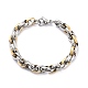 304 bracelet chaîne de corde en acier inoxydable pour hommes femmes(BJEW-Z011-19GP)-1