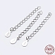 925 Sterling Silver End with Extender Chains and Drop Charms(X-STER-F036-26S-40mm)-1