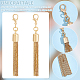 2 pièces de décoration de pendentif de chaîne de gland de porte-clés en alliage(HJEW-UN0001-24)-5
