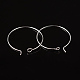 Silver Color Plated Brass Earring Hoops(X-EC067-2S)-2