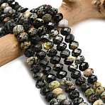 Natural African Turquoise(Jasper) Beads Strands, Faceted, Rondelle, 8x5.5mm, Hole: 1.2mm, about 69pcs/strand, 15.16''(38.5cm)(G-Z111-A13-01)