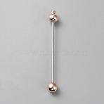 Alloy Bar Beadable Keychain for Jewelry Making DIY Crafts, Rose Gold, 8.7x1cm(KEYC-WH0046-03KCG)