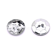 Transparent 2-Hole Acrylic Buttons, for Sewing Crafting, Half Round, Clear, 20x5mm, Hole: 2mm(BUTT-WH0019-01)