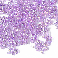 Transparent Acrylic Beads, AB Color Plated, Bear, Lilac, 16x13x8.5mm, Hole: 2mm, about 700pcs/500g(MACR-S154-127-C04)