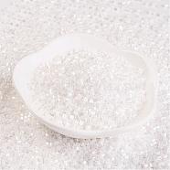 TOHO Japanese Seed Beads, 11/0, Two Cut Hexagon, Opaque Lustered White, 2x2m, Hole: 0.6mm, about 2000pcs/10g(X-SEED-K007-2mm-121)