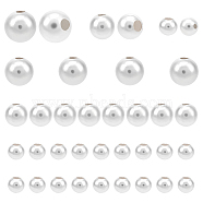 Elite 36Pcs 3 Style 925 Sterling Silver Spacer Beads, Round, Silver, 3~6mm, Hole: 0.9~1.6mm(STER-PH0001-14)