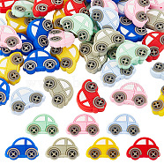 21Pcs 7 Colors Car Silicone Beads, DIY Nursing Necklaces and Bracelets Making, Chewing Pendants For Teethers, Mixed Color, 31x21.5x8mm, Hole: 2mm, 3pcs/color(SIL-OC0001-12)