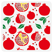 PET Hollow Out Drawing Painting Stencils, for DIY Scrapbook, Photo Album, Pomegranate Pattern, 30x30cm(DIY-WH0391-0148)
