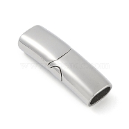 Tarnish Resistant 316 Surgical Stainless Steel Magnetic Clasps with Glue-in Ends, Rectangle, Stainless Steel Color, 28x8.5x6mm, Hole: 4x6.5mm(STAS-F269-05MP-01)