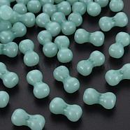 Imitation Jelly Acrylic Beads, Bone Shapes, Medium Aquamarine, 9x17.5x8.5mm, Hole: 1.8mm, about 600pcs/500g(MACR-S373-96-E02)