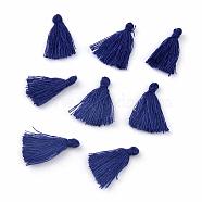 Polycotton(Polyester Cotton) Tassel Pendant Decorations, Dark Blue, 18~21x5~6mm(FIND-S228-20)