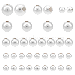 Elite 36Pcs 3 Style 925 Sterling Silver Spacer Beads, Round, Silver, 3~6mm, Hole: 0.9~1.6mm(STER-PH0001-14)
