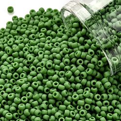TOHO Round Seed Beads, Japanese Seed Beads, (47F) Opaque Frost Mint Green, 11/0, 2.2mm, Hole: 0.8mm, about 1103pcs/10g(X-SEED-TR11-0047F)