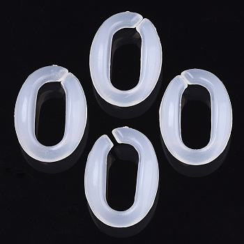 Imitation Jelly Acrylic Linking Rings, Quick Link Connectors, for Cable Chains Making, Oval, Clear, 27x20x10mm, Inner Diameter: 18x8mm, about 285pcs/500g
