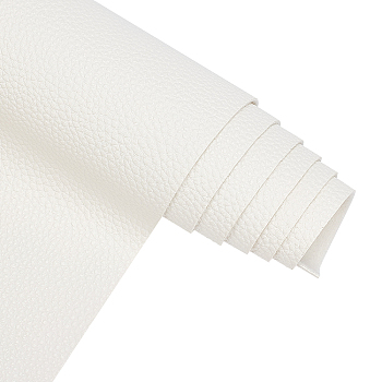 Imitation Leather Fabric, for Garment Accessories, White, 135x30x0.12cm