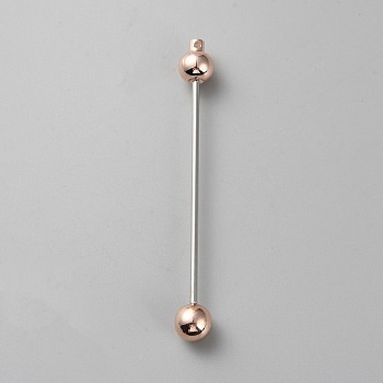 Alloy Bar Beadable Keychain for Jewelry Making DIY Crafts, Rose Gold, 8.7x1cm