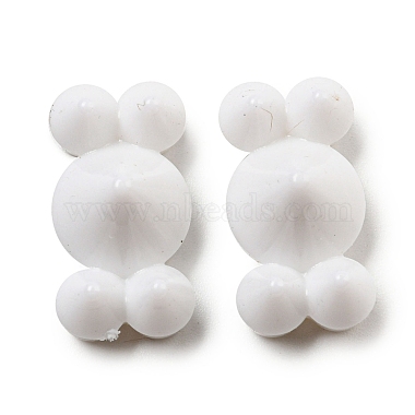 White Acrylic Beads