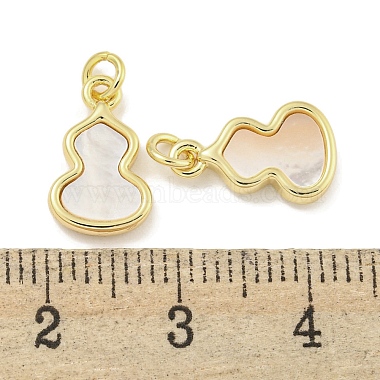 Brass Pave Sea Shell Gourd Charms(KK-Q820-16G)-3