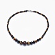 Natural Tiger Eye Graduated Beads Necklaces and Bracelets Jewelry Sets(SJEW-L132-09)-2