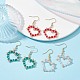 Glass Beaded Heart Dangle Earrings with 304 Stainless Steel Pins(EJEW-JE05328)-4
